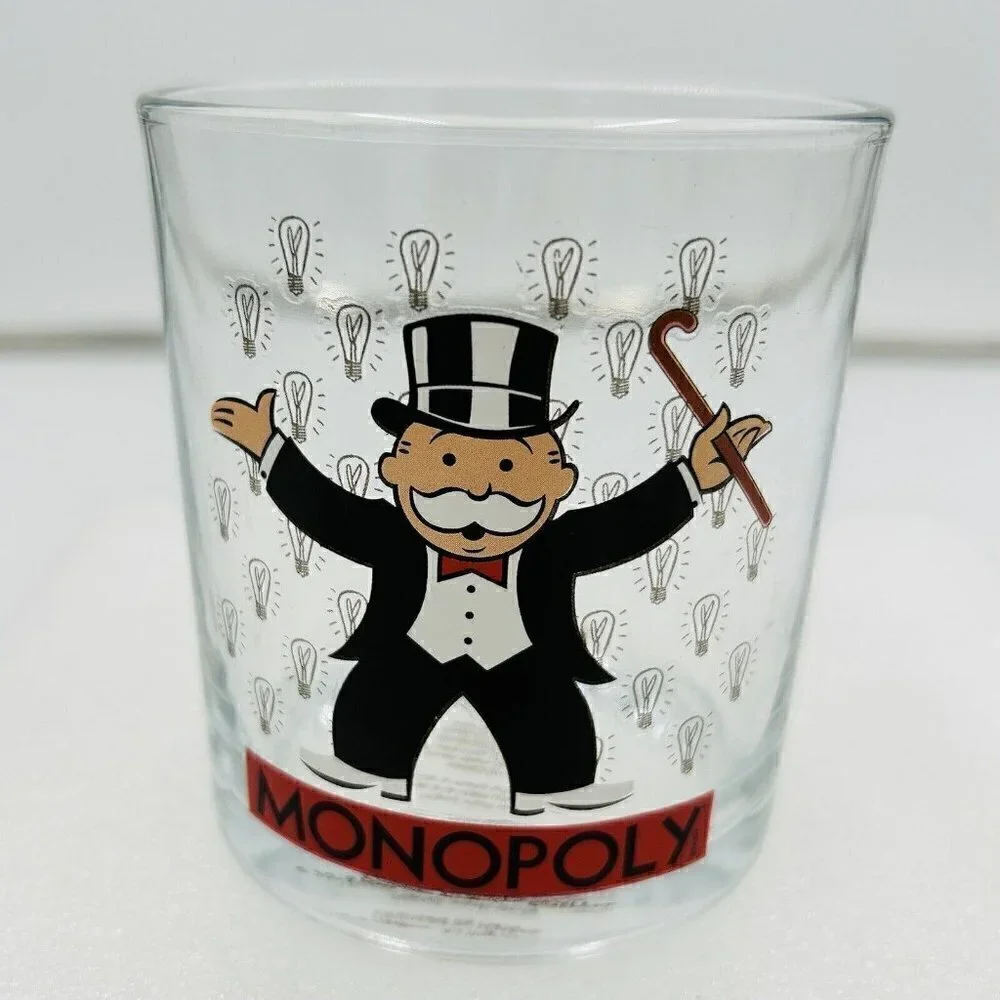 Hasbro Gaming Drinking Glass Set of 4 Twister Candy Land Scrabble Monopoly NIB